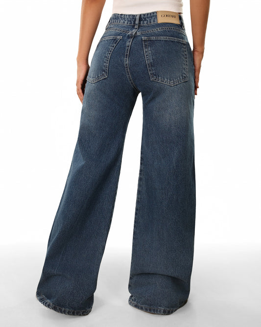 Jean Wide Leg - Rígido Tiro Alto Ref: 25587