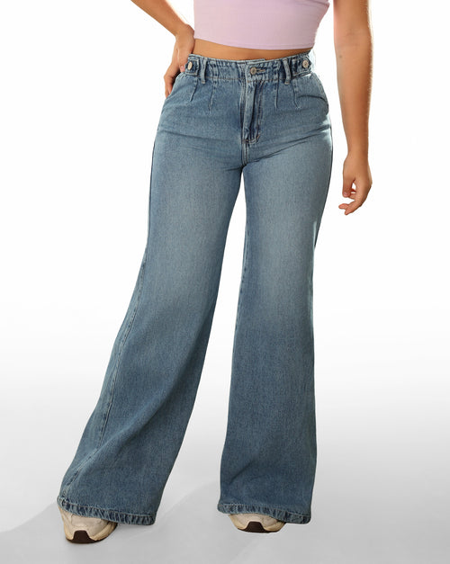 Jean Wide Leg - Rígido Tiro Alto Ref: 25504