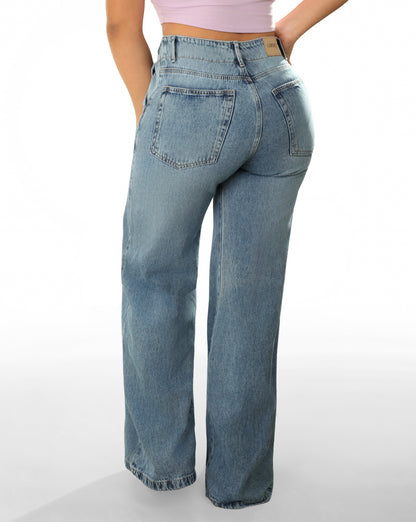 Jean Wide Leg - Rígido Tiro Alto Ref: 25504