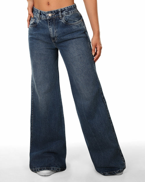 Jean Wide Leg - Rígido Tiro Alto Ref: 25587